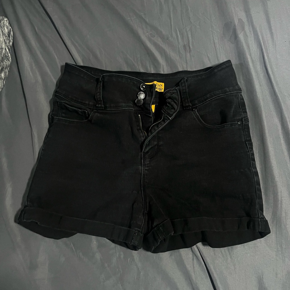 Women's Black Denim Shorts